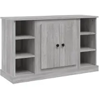 vidaXL Dressoir 100x35,5x60 cm bewerkt hout grijs sonoma eikenkleurig