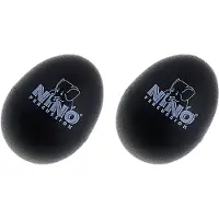 Nino Percussion Egg Shaker Set NINO540BK-2, zwart, 2 pcs - Shaker