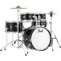 Pearl Drums ROADSHOW JUNIOR 16 JET BLACK + SOLAR CYMBALS