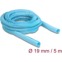 DeLOCK Woven Sleeve self-closing heat-resistant 5 m x 19 mm blue