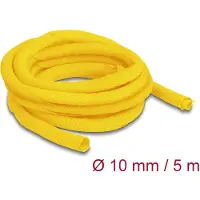DeLOCK Woven Sleeve self-closing heat-resistant 5 m x 10 mm yellow