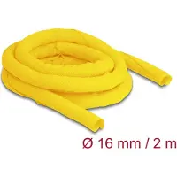 DeLOCK Woven Sleeve self-closing heat-resistant 2 m x 16 mm yellow