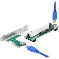 DeLOCK Riser Card PCI Express x1 to 1 x PCI 32 Bit Slot with 60 cm cable