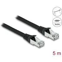 DeLOCK 80137 RJ45 Netwerkkabel, patchkabel CAT 6A S/FTP 5.00 m Zwart PUR-mantel 1 stuk(s)