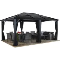 Sojag Aluminium paviljoen meridien met klamboe 365x485x270 cm