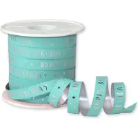 Pattberg Geschenkband Happy Birthdasy 1 cm x 100 m, Blau