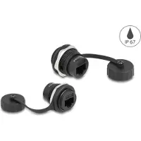 DeLOCK CAT6 Ingebouwde RJ45 connector - Beschermende dop IP67 - Stof en waterdicht