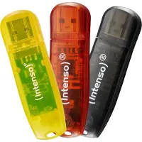 Intenso () Rainbow Line USB stick - 32GB - USB 2.0 - 3-pack