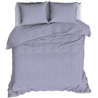 Satin d'or Dekbedovertrek Streep Lilac Satijn-240 x 200 / 220 cm | Lits-Jumeaux