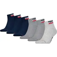 Levi's Sokken donkerblauw / lichtgrijs / grijs gemêleerd / rood