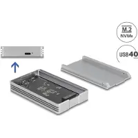 DeLOCK USB4 40 Gbps Enclosure for 1 x M.2 NVMe SSD - tool free