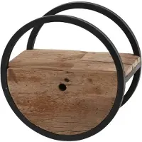 Dimehouse Industrieel rond wandrek hout en metaal Liv 30 cm