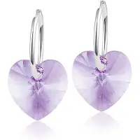 Montebello Oorbellen Alicia HZ113 - Swarovski Hart - 925 Zilver Gerhod. - Ø14mm - 24mm