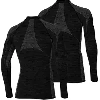 Heatkeeper - Thermoshirt heren - Zwart - M - 2-Stuks - Thermokleding heren