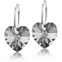 Montebello Oorbellen Alicia HZ111 - Swarovski Hart - 925 Zilver Gerhod. - Ø14mm - 24mm