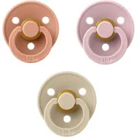BIBS fopspeen 0-6 maand set 3 stuks Vanilla, Blush en Peach maat 1