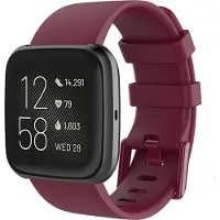 Shop4 - Geschikt voor Fitbit Versa 2 Bandje - Small Siliconen Rood