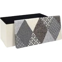 Home Deco Factory kofferbank opvouwbaar patchwork grijs