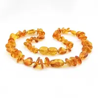 ForDig Wild Sun Barnsteen Ketting Kind - Amber Ketting - Baltische Barnsteen – 36 cm – Mix - Honey