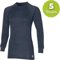 Heatkeeper Thermoshirt - Dames - Antraciet - M- Set van 5