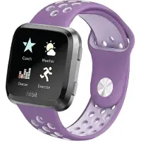 Shop4 - Geschikt voor Fitbit Versa Bandje - Siliconen Paars