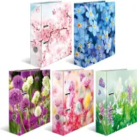 Herma ordners bloemen motief assortiment, 70 mm rugbreedte, 10 stuks
