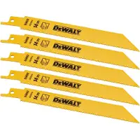 DeWalt Reciprozaagblad Metaal Dt2361-qz - 152mm - 14tpi - Bi-metaal - 5 Stuks