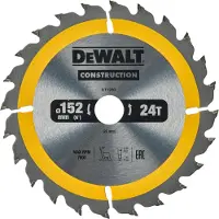 DeWalt CONSTRUCTION CIRKELZAAGBLAD 152X20MM 24T DT1930-QZ