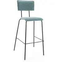Workliving Barkruk Hoog Bo Society - Boucle Petrol