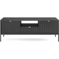 Selsey TV-Meubel Louis | spaanplaat zwart 154x56x39 cm tv-meubels | NADUVI