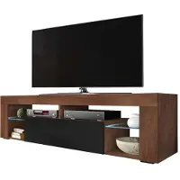 Selsey TV-meubel Cloé | Design spaanplaat zwart 140x50x35 cm tv-meubels | NADUVI