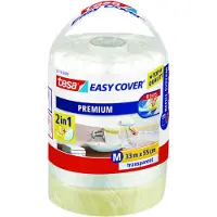 TESA EASY COVER Premium Abdeckfolie für Malerarbeiten inkl. Abroller