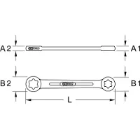Ks Tools 9110373 911.0373 Dubbele ringsleutel Sleutelbreedte (metrisch) 10 - 12 mm