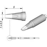 JBC C115213 Soldeerpunt Beitelvorm, recht Lengte soldeerpunt: 5 mm Inhoud: 1 stuk(s)