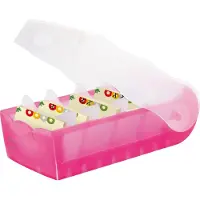 HAN CROCO 997-663 Kaartenbox Doorschijnend, Pink Aantal kaarten (max.): 900 kaarten DIN A7 liggend Incl. 100 gelinieerd