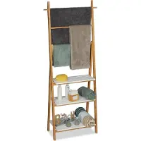 Relaxdays Handdoekhouders + handdoekhaken, Handdoekhouder