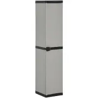 vidaXL Tuinkast met 3 schappen 34x40x168 cm grijs en zwart