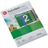 GBC - Pochette de plastification Peel'nStickPouch, format A4, 150 microns (2x75) pqt 25