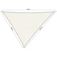 Shadow Comfort driehoek 4x4,5x5m Arctic Whte met bevestigingsset