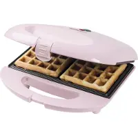 Bestron Wafelijzer - ASW401P - 700W - 2 wafels - Anti aanbaklaag - Roze - 5 jaar garantie