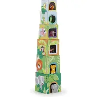 Trudi Giga kubussen - CUBI OPSTAPELBAAR SAVANA SPA 88008 - 6 kubussen - 6 uitsteker - Hout en karton