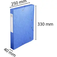 OfficeTown Exacompta Elastobox Cartobox rug van 4 cm, blauw, kwaliteit 7/10e