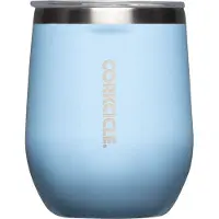 Corkcicle Stemless Cup 355ml-Baby Baby Blue- Thermosbeker voor Wijn/Koffie 355ml 12oz - driewandig