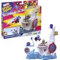 Marvel Stunt Squad Tower Smash Game Set Figure Blauw Kinderen