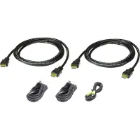 Aten KVM Aansluitkabel [1x HDMI-stekker, USB-A 2.0 stekker, Jackplug male 3,5 mm - 1x HDMI-stekker, Jackplug male 3,5 mm, USB 2.0 bus B] 1.80 m Zwart