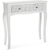 Versa Zijtafel met 2 lades Versa Anjali 25 x 80 x 80 cm
