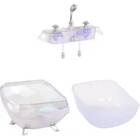 MGA Entertainment Glitter Babyz Kleurverandering Bubbelbad Echt werkende douchekop en maakt bubbels Gemakkelijk op te ruimen Cadeau voor kinderen Spe