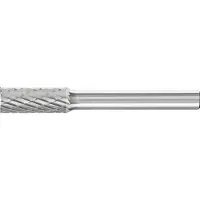 PFERD Aardbei op een steel van 6 mm, van carbide, cilindrische vorm ZYA-S, met frontale tanding, tanding 3 PLUS, Vorm: ZYA-S 0820, Ø van de ...
