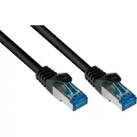 GOOD CONNECTIONS 8060-H075S, 7,5 meter, Cat6a, S/FTP (S-STP), RJ-45, RJ-45, zwart