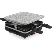 Tristar Gourmetset - RA-2745 - 600W - Bakplaat 4 personen - Steengrill, Incl 4 pannetjes - PFAS-Vrij